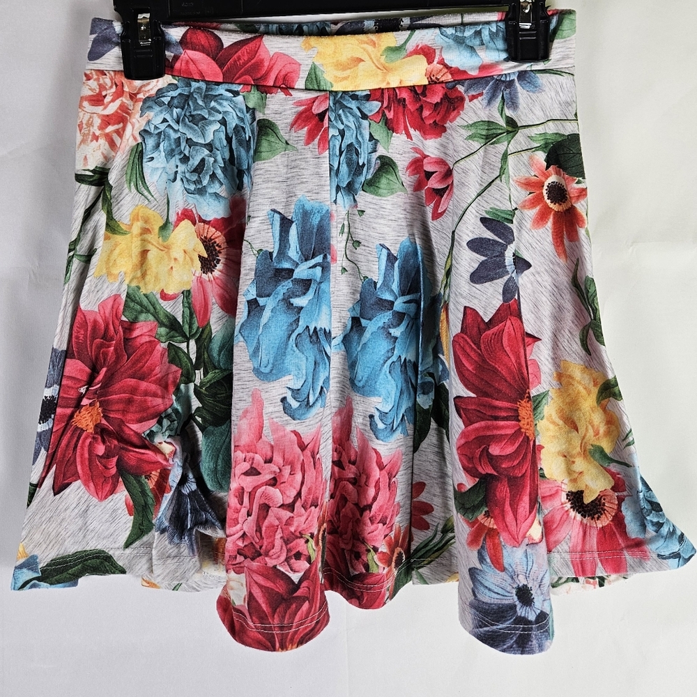 American Heritage Floral Mini Skirt Size L | Colorful Coquette Kidcore Summer